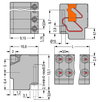 2-conductor female connector push-button PUSH WIRE® gray
