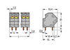 PCB terminal block 4 mm² Pin spacing 5 mm gray