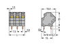 PCB terminal block 4 mm² Pin spacing 7.5 mm gray
