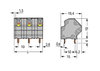 PCB terminal block 4 mm² Pin spacing 10 mm gray