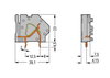 Stackable PCB terminal block 6 mm² Pin spacing 7.5 mm gray