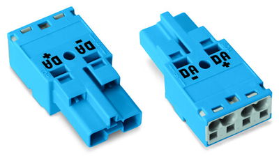 Plug 2-pole Cod. I blue