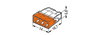PUSH WIRE® splicing connector for solid conductors max. 2.5 mm² transparent