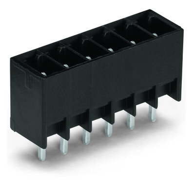 THT male header 0.8 x 0.8 mm solder pin straight black
