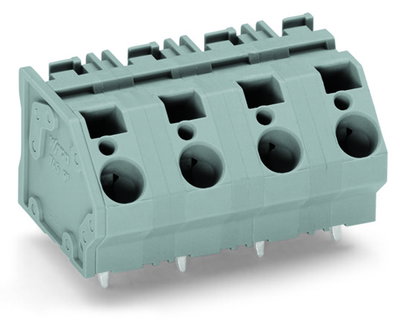 PCB terminal block 6 mm² Pin spacing 12.5 mm gray
