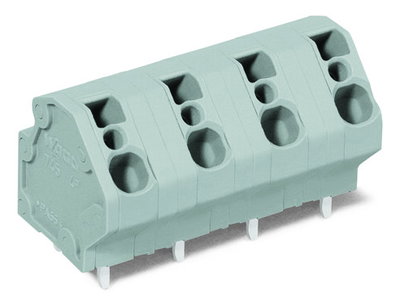 PCB terminal block 4 mm² Pin spacing 10 mm gray