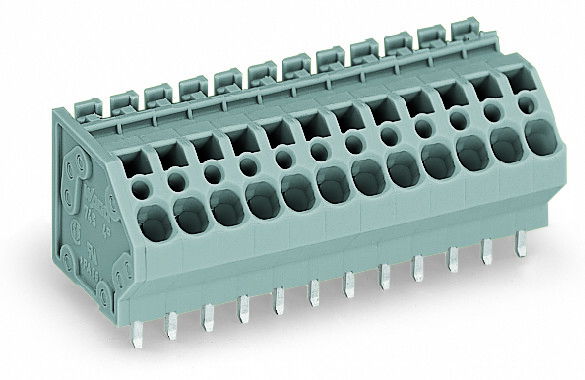 PCB terminal block 4 mm² Pin spacing 5 mm gray