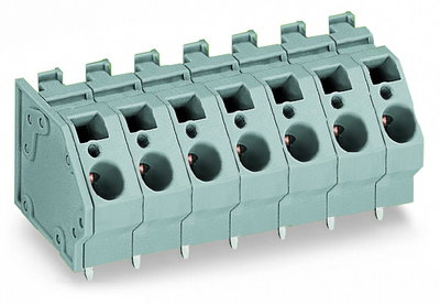 PCB terminal block 6 mm² Pin spacing 10 mm gray