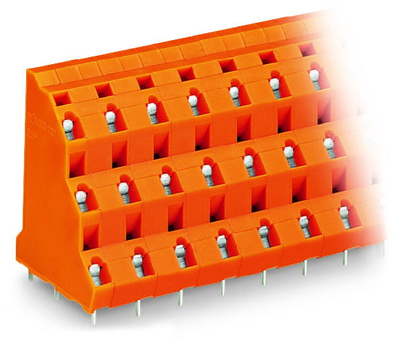 Triple-deck PCB terminal block 2.5 mm² Pin spacing 10.16 mm orange