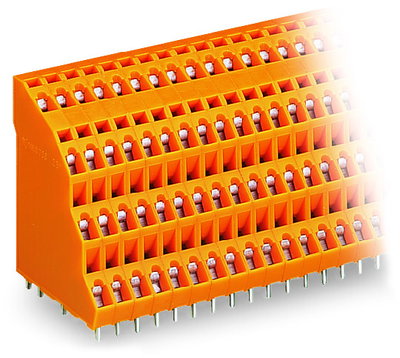 Quadruple-deck PCB terminal block 2.5 mm² Pin spacing 5.08 mm orange