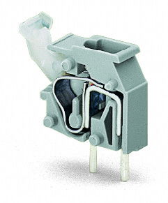 Stackable PCB terminal block push-button 2.5 mm² gray