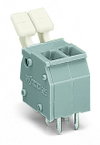 PCB terminal block finger-operated levers 2.5 mm² gray