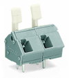 PCB terminal block finger-operated levers 2.5 mm² gray