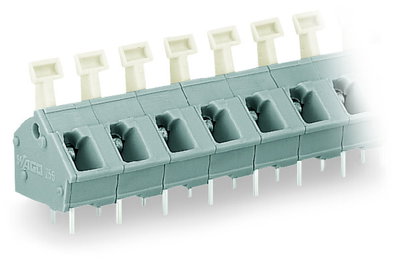 PCB terminal block push-button 2.5 mm² gray