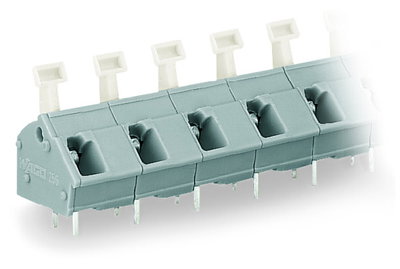 PCB terminal block push-button 2.5 mm² gray