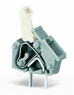 Stackable PCB terminal block push-button 2.5 mm² gray