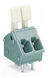 PCB terminal block finger-operated levers 2.5 mm² gray