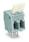PCB terminal block finger-operated levers 2.5 mm² gray
