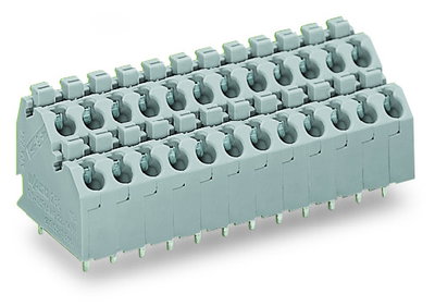 Double-deck PCB terminal block push-button 1.5 mm² agate gray