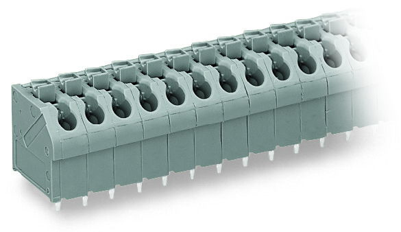 PCB terminal block push-button 1.5 mm² gray