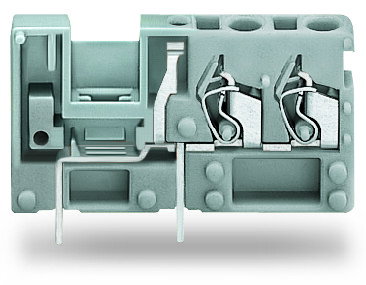 Stackable 2-conductor PCB terminal block with commoning option 2.5 mm² blue