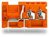 Stackable 2-conductor PCB terminal block with commoning option 2.5 mm² orange