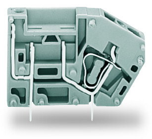 Stackable PCB terminal block with fuse mounting 2.5 mm² gray