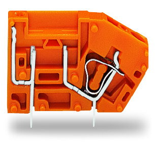 Stackable PCB terminal block with fuse mounting 2.5 mm² orange