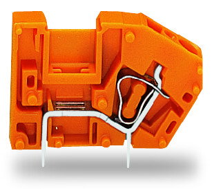 Stackable PCB terminal block with commoning option 2.5 mm² orange