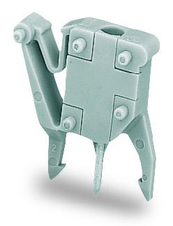 Test plug adapter suitable for 255, 256, 257 Series PCB terminal blocks 1-pole gray
