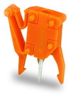 Test plug adapter suitable for 255, 256, 257 Series PCB terminal blocks 1-pole orange