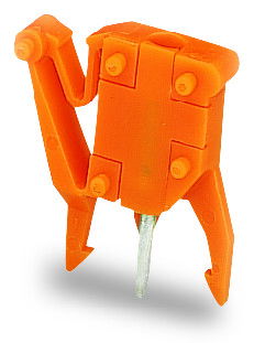 Test plug adapter suitable for 255, 256, 257 Series PCB terminal blocks 1-pole orange