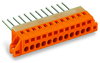 Feedthrough terminal block Conductor/wire-wrap connection Plate thickness: 1.5 mm orange