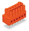 THT female header straight Pin spacing 3.81 mm orange