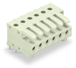 THT female header angled Pin spacing 3.5 mm light gray