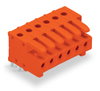 THT female header angled Pin spacing 3.81 mm orange