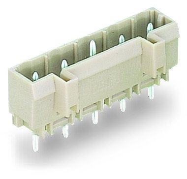THT male header 1.0 x 1.0 mm solder pin straight light gray