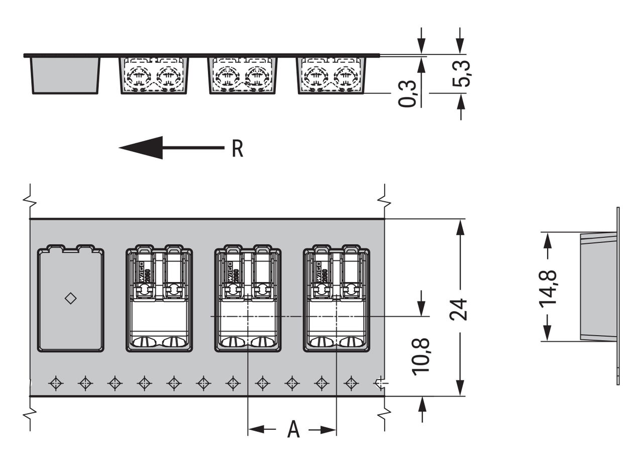 SMD PCB terminal block push-button 0.75 mm² white – Image 2 of 3