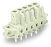 THT female header straight Pin spacing 5 mm light gray