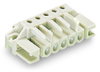 THT female header angled Pin spacing 5 mm light gray