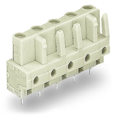 THT female header straight Pin spacing 7.5 mm light gray
