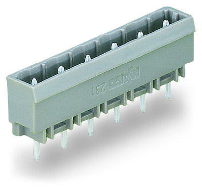 THT male header 1.0 x 1.0 mm solder pin straight gray
