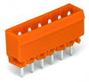 THT male header 1.0 x 1.0 mm solder pin straight orange