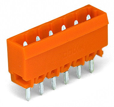 THT male header 1.0 x 1.0 mm solder pin straight orange