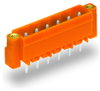 THT male header 1.0 x 1.0 mm solder pin straight orange