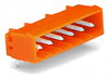 THT male header 1.2 x 1.2 mm solder pin angled orange