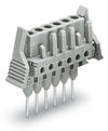 Female connector for rail-mount terminal blocks 0.6 x 1 mm pins straight gray