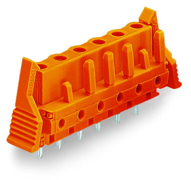THT female header straight Pin spacing 7.62 mm orange