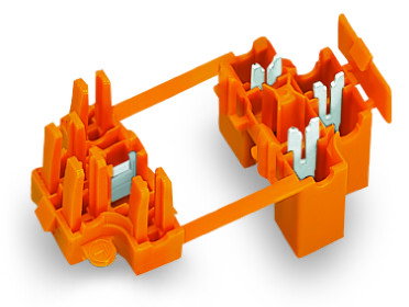 Socket automatic L-disconnection 3-pole orange
