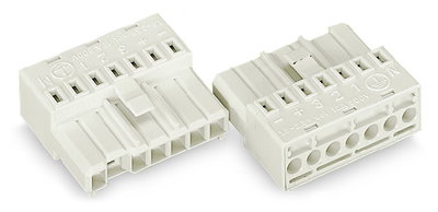 Female connector without ground contact 7-pole white